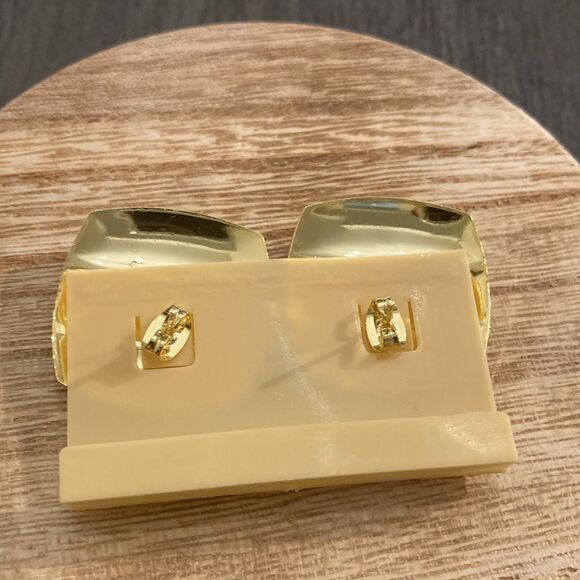 NWT Fashion Earrings Chunky Geometric Stud Earrings - Gold and Silver - Picture 6 of 7